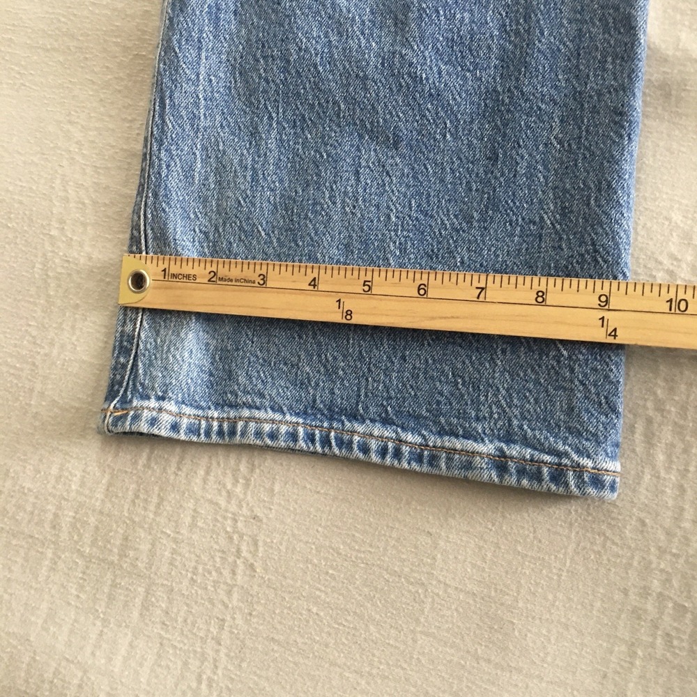 H&M High Rise Wide Leg Jeans Women's Size 4 or 25x29 Denim Light Wash Baggy - Picture 6 of 11
